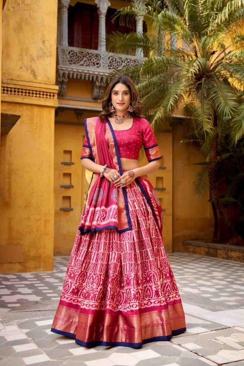 Taraa L 1252 Dola Silk Kolkata Lehenga Choli Designs